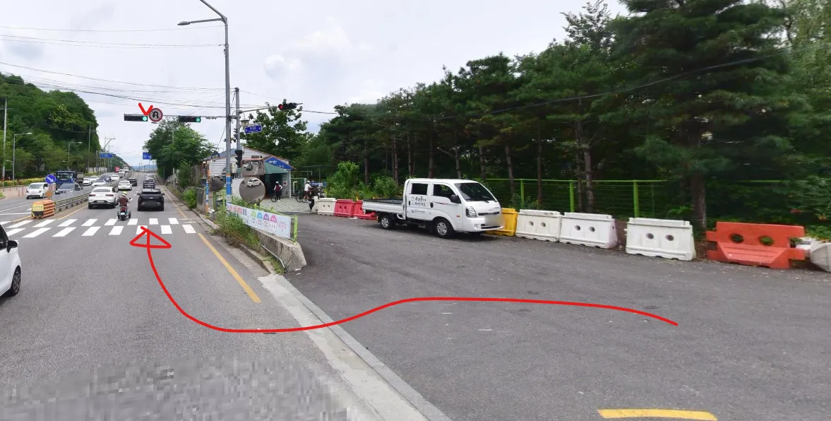 옥수역 공영주차장 진출 사진