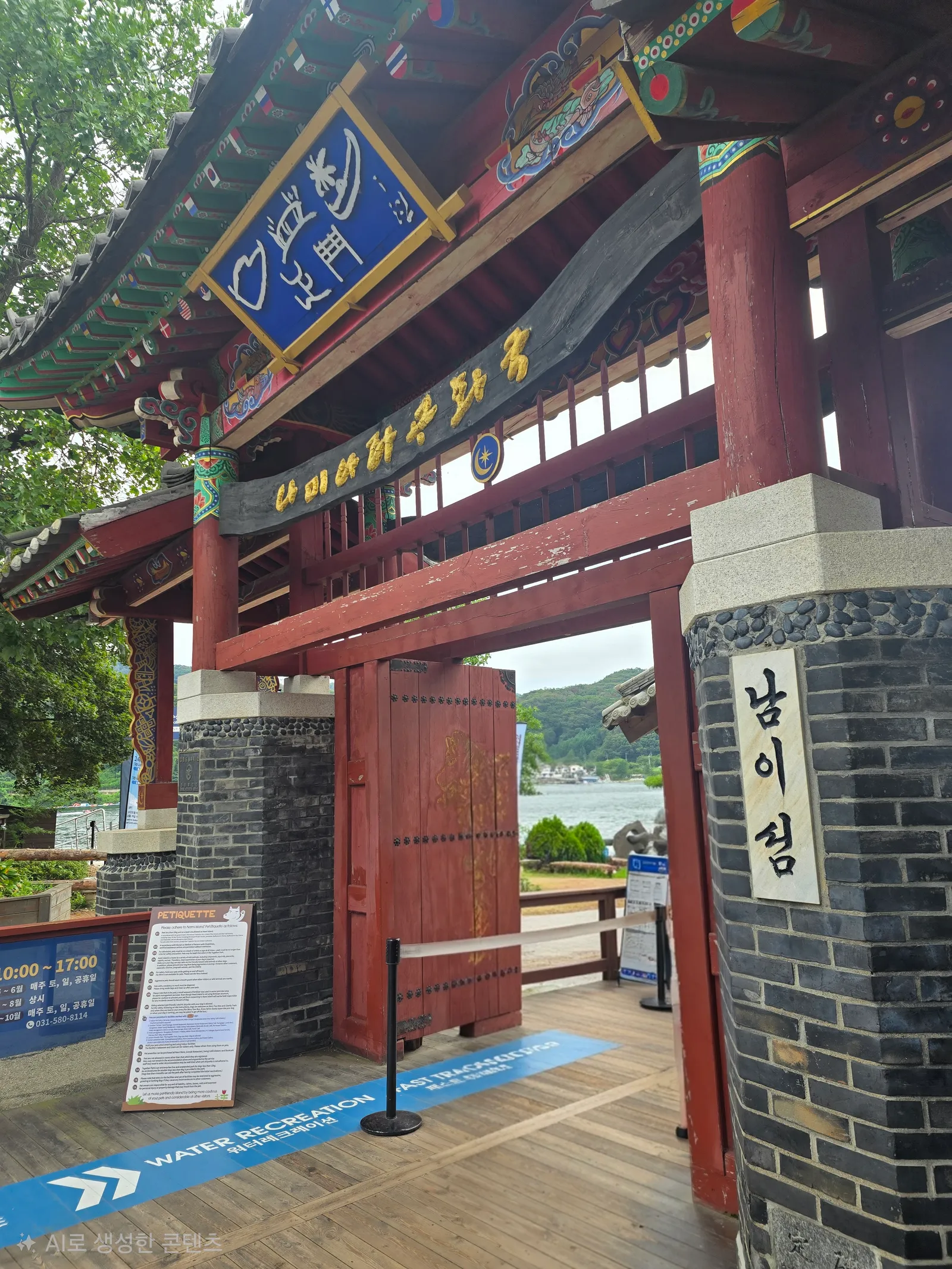 남이섬 선착장 입구