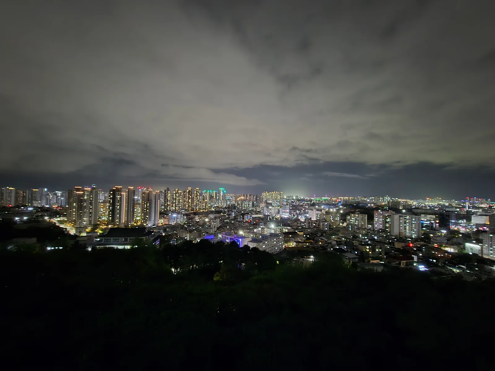 수봉공원 스카이워크 전망대에서 보는 인천 야경